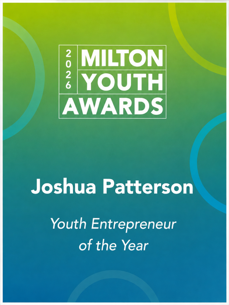 Milton Youth 2026 Award Winner - Joshua Patterson